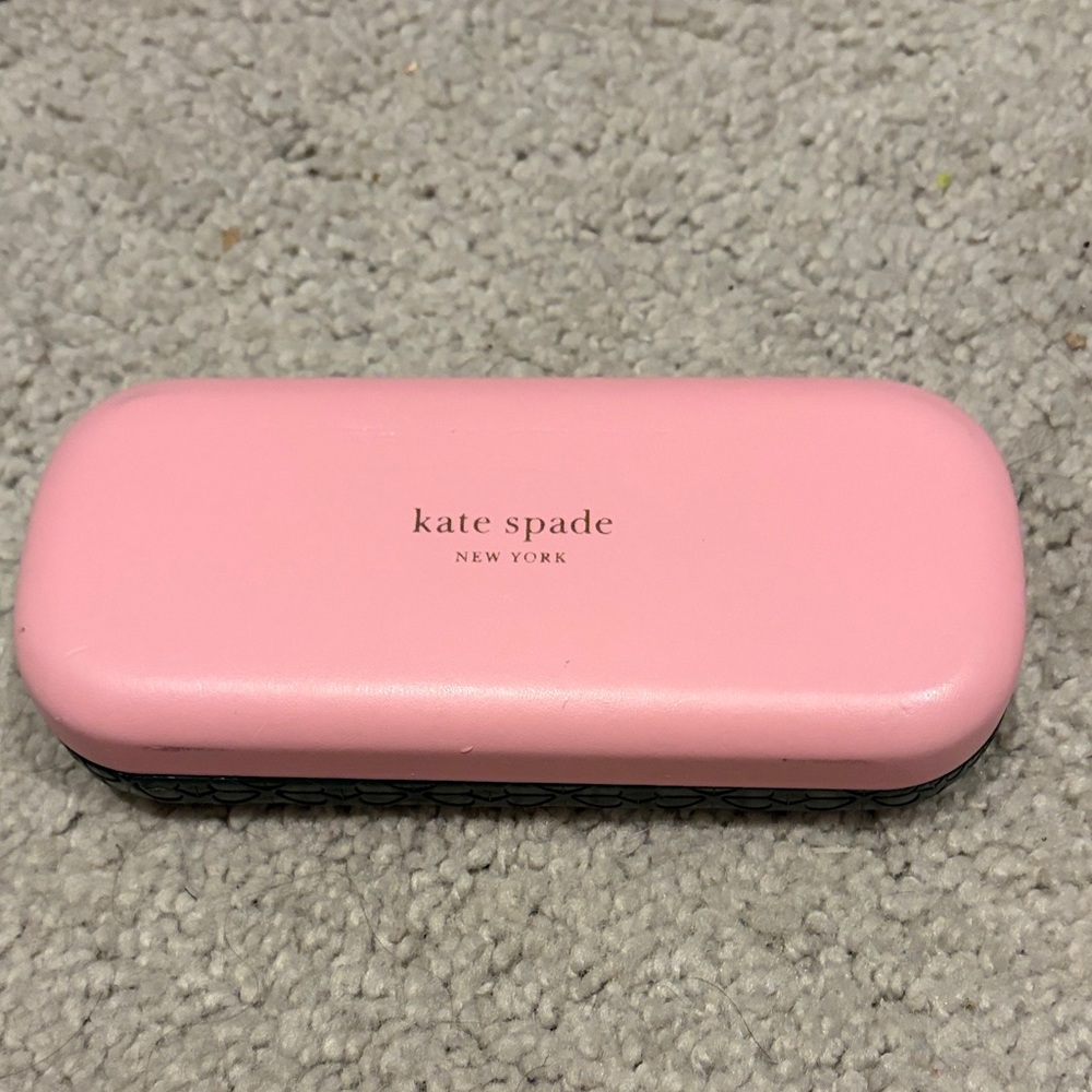 Kate Spade Colorful Striped Blue Light Glasses with Pink Case